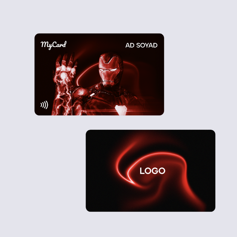 MyCard HeroLine Iron Man – Genç Serisi – Standart Dijital Kartvizit