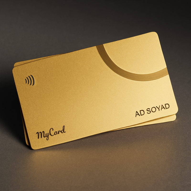 MyCard Metal Gold – Premium Kurumsal Seri – Metal Dijital Kartvizit