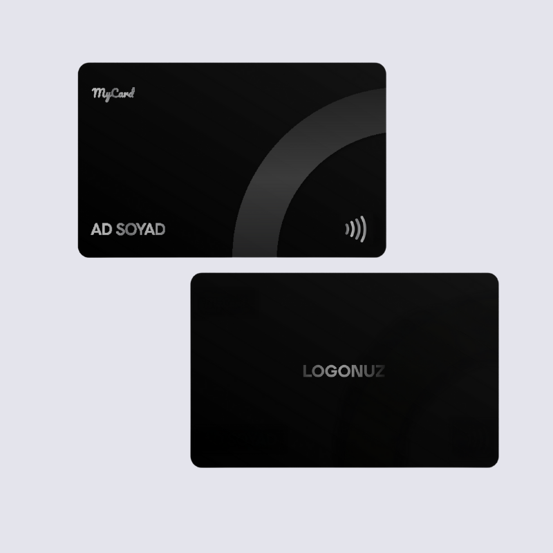 MyCard Pro Shadow Black – Kurumsal Seri – Standart Dijital Kartvizit