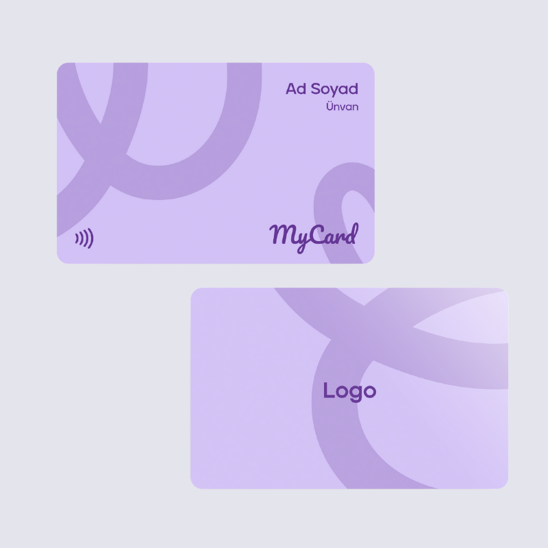 MyCard ColorLine Lila – Renk Serisi – Standart Dijital Kartvizit