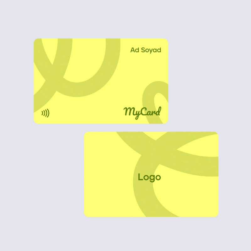 MyCard ColorLine Lime – Renk Serisi – Standart Dijital Kartvizit