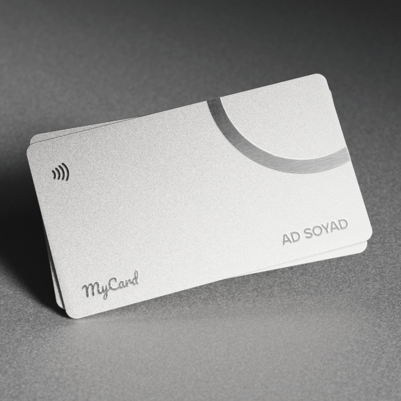 MyCard Metal Silver – Premium Kurumsal Seri – Metal Dijital Kartvizit